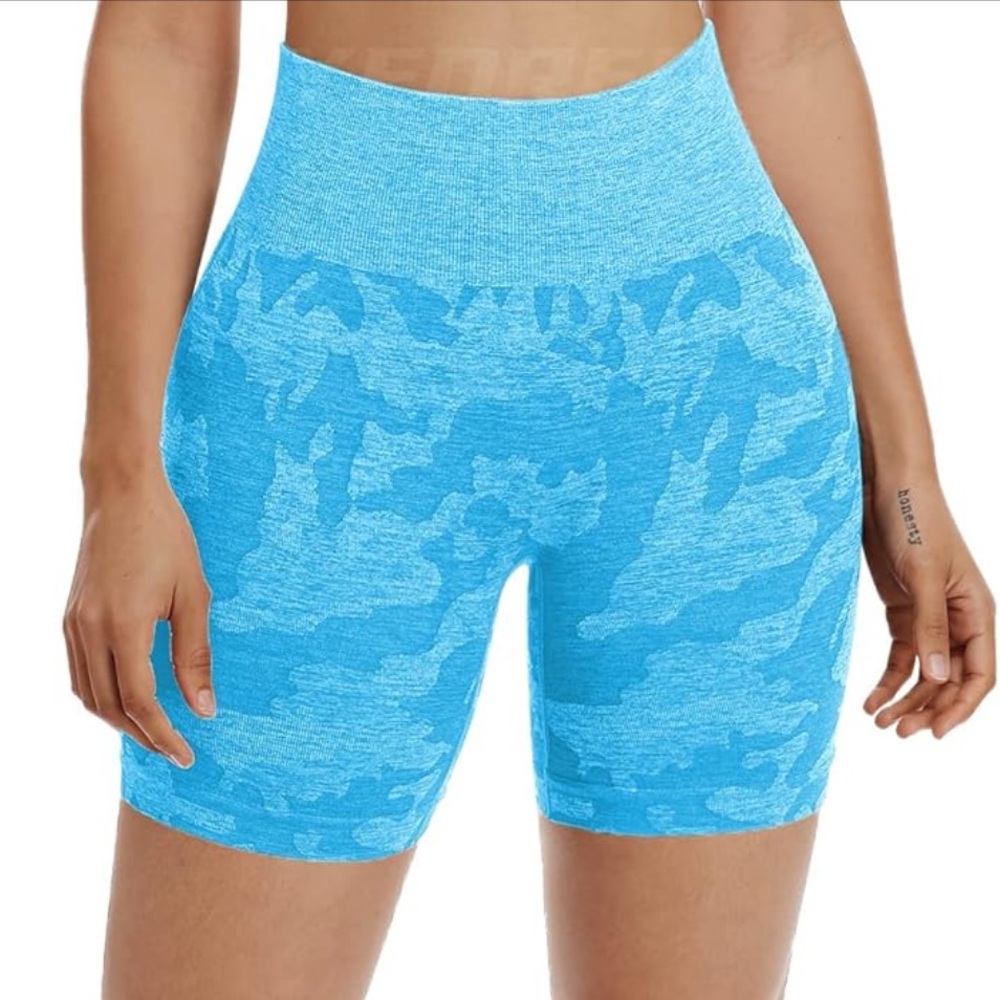Blue Camouflage Women's Shorts